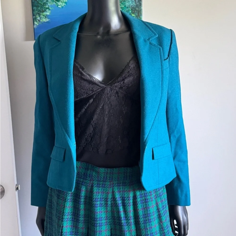 Vintage‎ 80s PENDLETON Wool Suit Blazer & Skirt Set